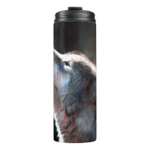 Wolf Howling Lone Wolf Thermosbecher