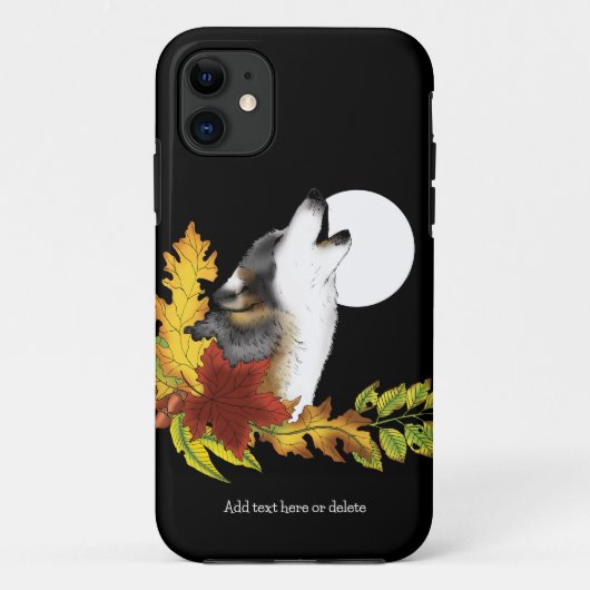 Wolf Howling Moon Case-Mate iPhone Hülle (Rückseite)