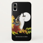 Wolf Howling Moon Case-Mate iPhone Hülle (Rückseite)