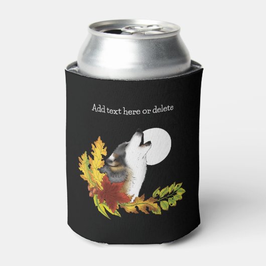 Wolf Howling Moon Dosenkühler (Kanne Vorderseite)