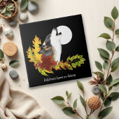 Wolf Howling Moon Fliese