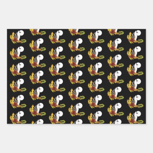 Wolf Howling Moon Geschenkpapier Set (Vorderseite)