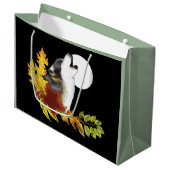 Wolf Howling Moon Große Geschenktüte (Vorderseite Schrägansicht)