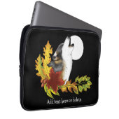 Wolf Howling Moon Laptopschutzhülle (Vorne Rechts)