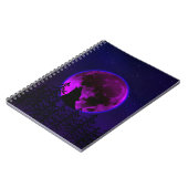 WOLF HOWLING MOON MAGENTA NOTIZBLOCK (Linke Seite)