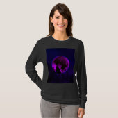 WOLF HOWLING MOON MAGENTA T - Shirt (Vorne ganz)