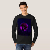 WOLF HOWLING MOON MAGENTA T - Shirt (Vorne ganz)