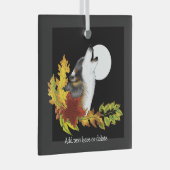 Wolf Howling Moon Ornament Aus Glas (Vorderseite Rechts)