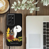 Wolf Howling Moon Samsung Galaxy Hülle