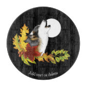 Wolf Howling Moon Schneidebrett (Vorderseite)
