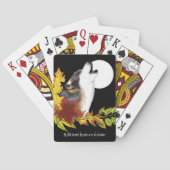 Wolf Howling Moon Spielkarten (Rückseite)