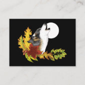 Wolf Howling Moon Visitenkarte (Vorderseite)