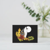 Wolf Howling Moon Visitenkarte (Stehend Vorderseite)