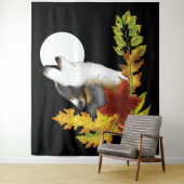 Wolf Howling Moon Wandteppich (Beispiel)