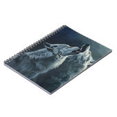 Wolf Howling Notebook von PS Nature Designs Notizblock (Linke Seite)