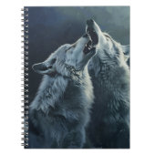 Wolf Howling Notebook von PS Nature Designs Notizblock (Vorderseite)