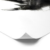 Wolf howling pencil art poster (Ecke)