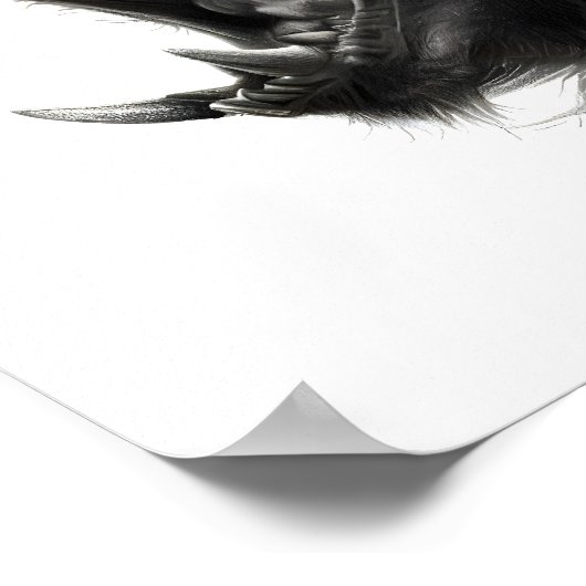 Wolf howling pencil art poster (Ecke)