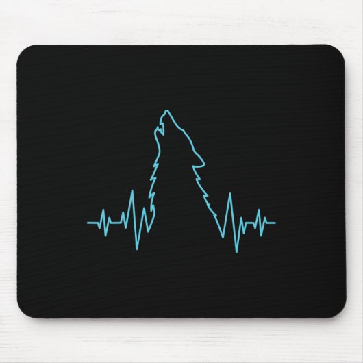 Wolf Howling Pulsschlag Wolfen Kostümtier Mousepad (Vorne)