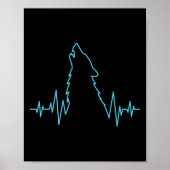 Wolf Howling Pulsschlag Wolfen Kostümtier Poster (Vorne)