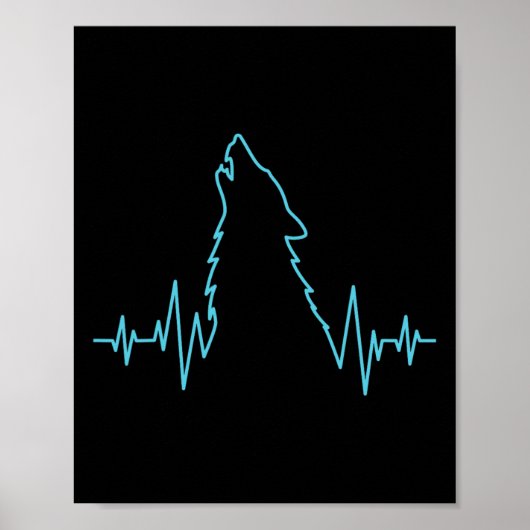 Wolf Howling Pulsschlag Wolfen Kostümtier Poster (Vorne)