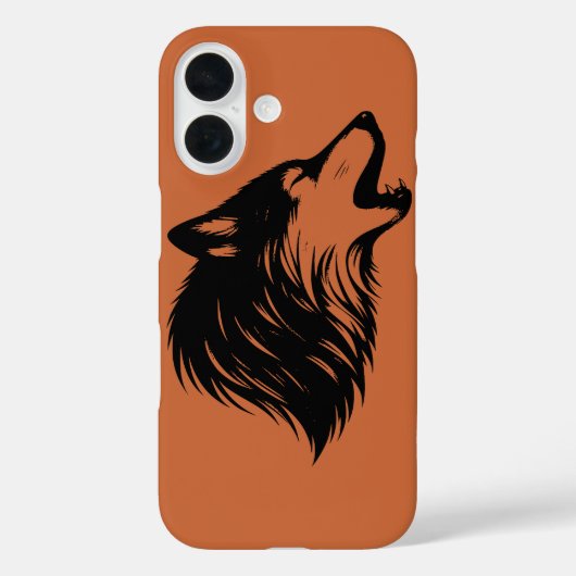 Wolf Howling Silhouette Case-Mate iPhone Hülle (Rückseite)