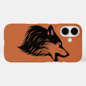 Wolf Howling Silhouette Case-Mate iPhone Hülle (Rückseite (Horizontal))