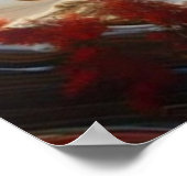 Wolf Howling unter den Mondspitzen Poster (Ecke)