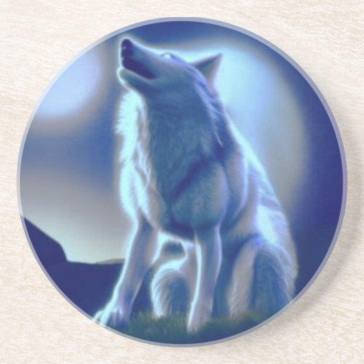 Wolf Howling Untersetzer (Vorne)