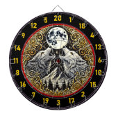 Wolf Howls unter dem goldenen Mondlicht Dartscheibe (vorne)