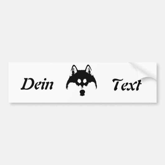 Wolf Hund Husky Autoaufkleber (Vorne)