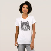 Wolf-Hundemotorrad-Reiter T-Shirt (Vorne ganz)