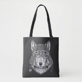 Wolf-Hundemotorrad-Reiter Tasche (Vorderseite)