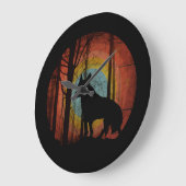 WOLF HUNTER VINTAGE GROßE WANDUHR (Winkel)