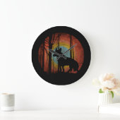 WOLF HUNTER VINTAGE GROßE WANDUHR (Zuhause)