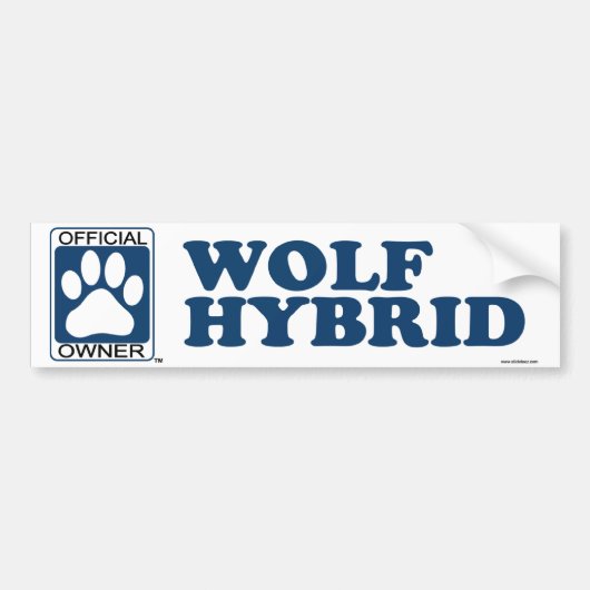 WOLF HYBRID_blue Autoaufkleber (Vorne)