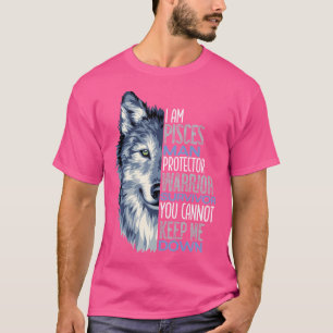 Wolf I Bin Fisces Man Warrior Positive Zodiac Star T-Shirt