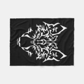 Wolf I Predator Mystic Dog Tattoo Gift Fleecedecke (Vorderseite (Horizontal))