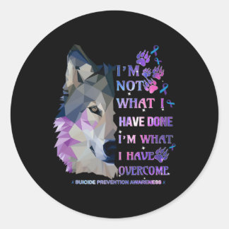 Wolf ich bin nicht, was ich getan habe, ich bin da runder aufkleber