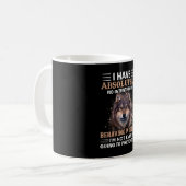 Wolf ich habe absolut keine Absicht sarkastisch Kaffeetasse (Vorderseite Links)