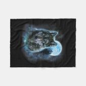 Wolf Icy Moon Galaxy Jagdground Graue Wölfe Fo Fleecedecke (Vorderseite (Horizontal))