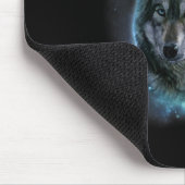 Wolf Icy Moon Galaxy Jagdground Graue Wölfe Fo Mousepad (Ecke)