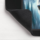 Wolf Icy Moon Galaxy Jagdground Graue Wölfe Fo Mousepad (Ecke)