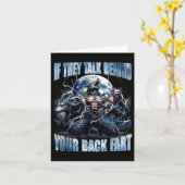 Wolf If They Talk Behind Your Back Fart Funny Crin Karte (Gelbe Blume)