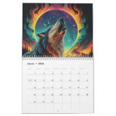 Wolf Illustration Art Calender 2024 Kalender (Mär 2026)
