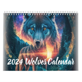 Wolf Illustration Art Calender 2024 Kalender