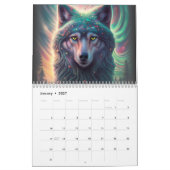 Wolf Illustration Art Calender 2024 Kalender (Jan 2027)