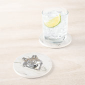 Wolf-Illustration Getränkeuntersetzer (Seite)