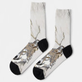 Wolf Illustration Socken (Linkes Detail)