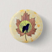 Wolf im Ahornblatt Button (Vorderseite)